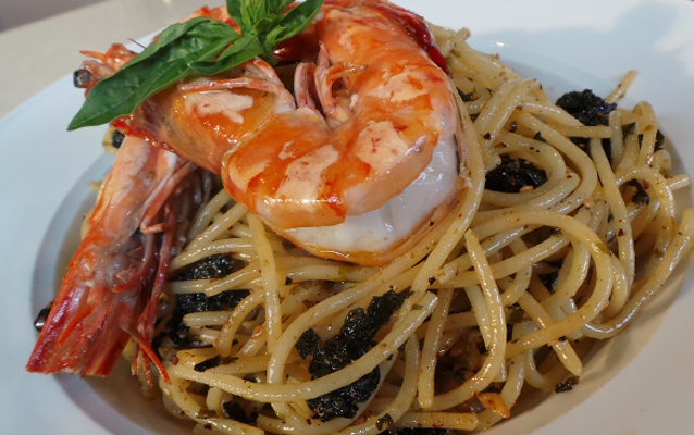  Resep  Pasta  Spaghetti  Nori dan Udang