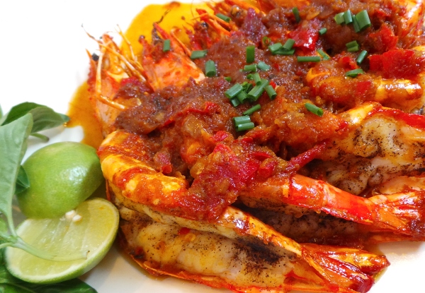  Resep Seafood Grilled Shrimp with Sambal Goreng Sauce 