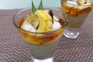 Resep Bubur: Bubur Nangka Pisang Bakar Resep Bubur: Bubur Nangka Pisang Bakar