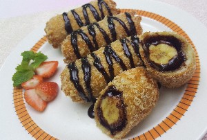 Resep Roti : SARI ROTI Goreng Pisang Cokelat Resep Roti : SARI ROTI Goreng Pisang Cokelat